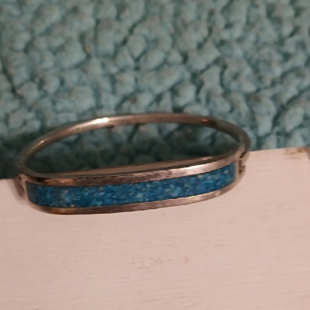 Chic Silver and Blue Women's Bracelet